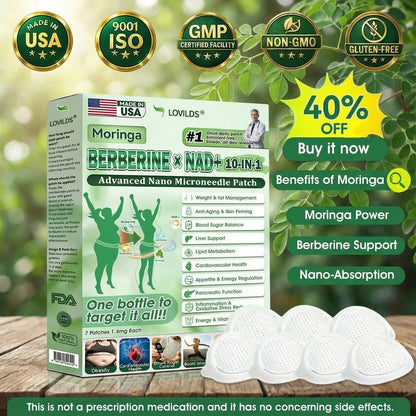 🇺🇸 𝐎𝐟𝐟𝐢𝐜𝐢𝐚𝐥 𝐔𝐒 𝐒𝐭𝐨𝐫𝐞 | 🧑‍⚕️🩺 Doctor-Recommended Daily Metabolic Support LOVILDS® 10-in-1 Moringa · Berberine + NAD+ Nano Patch