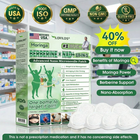 🇺🇸 𝐎𝐟𝐟𝐢𝐜𝐢𝐚𝐥 𝐔𝐒 𝐒𝐭𝐨𝐫𝐞 | 🧑‍⚕️🩺 Doctor-Recommended Daily Metabolic Support LOVILDS® 10-in-1 Moringa · Berberine + NAD+ Nano Patch