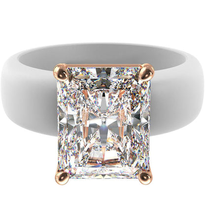 💎Silicone Ring – Emerald Cut CZ