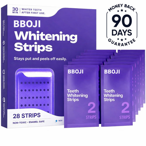 Instant purple tone-correcting strips that help improve the look of yellow tones in minutes — no peroxide, gentle formula