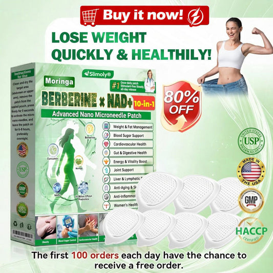 Slimoly® 𝑴𝒐𝒓𝒊𝒏𝒈𝒂 · 𝑩𝒆𝒓𝒃𝒆𝒓𝒊𝒏𝒆 × 𝑵𝑨𝑫+ 10-𝒊𝒏-1 𝑨𝒅𝒗𝒂𝒏𝒄𝒆𝒅 𝑵𝒂𝒏𝒐 𝑴𝒊𝒄𝒓𝒐𝒏𝒆𝒆𝒅𝒍𝒆 𝑷𝒂𝒕𝒄𝒉(Just once a day, visible changes in 7 days) For obesity, cardiovascular health, diabetes, sleep apnea, thyroid gland, intestinal health, joint problems and more,ustp2