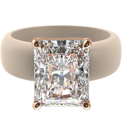 💎Silicone Ring – Emerald Cut CZ